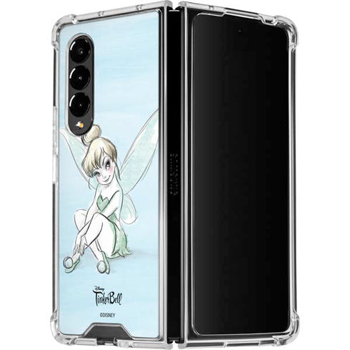 Disney Tinker Bell Sketch Art Galaxy Z Fold4 5G Clear Case